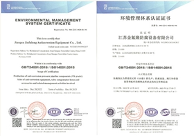 金氟隆环境管理体系认证证书