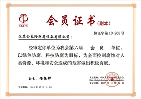金氟隆江苏省民营科技企业证书